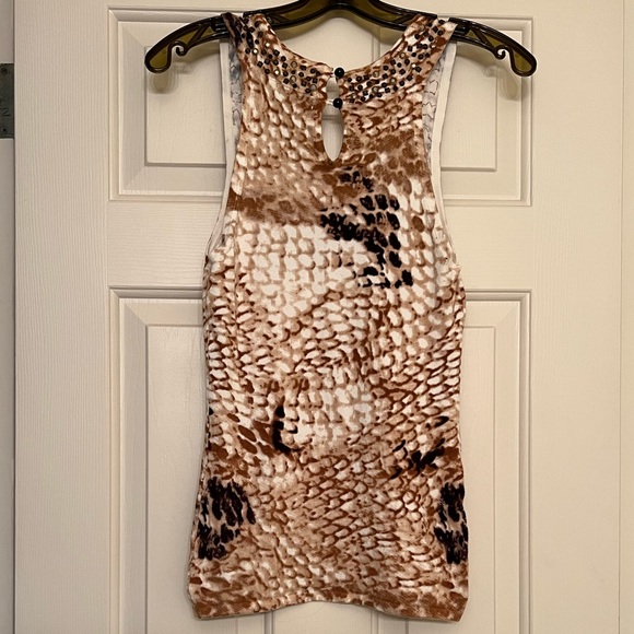 CACHE PRINT TANK TOP WITH EMBELLISHMENTS - Picture 6 of 9